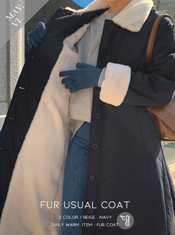[Mayvi] 퍼 usual coat (2 color)
