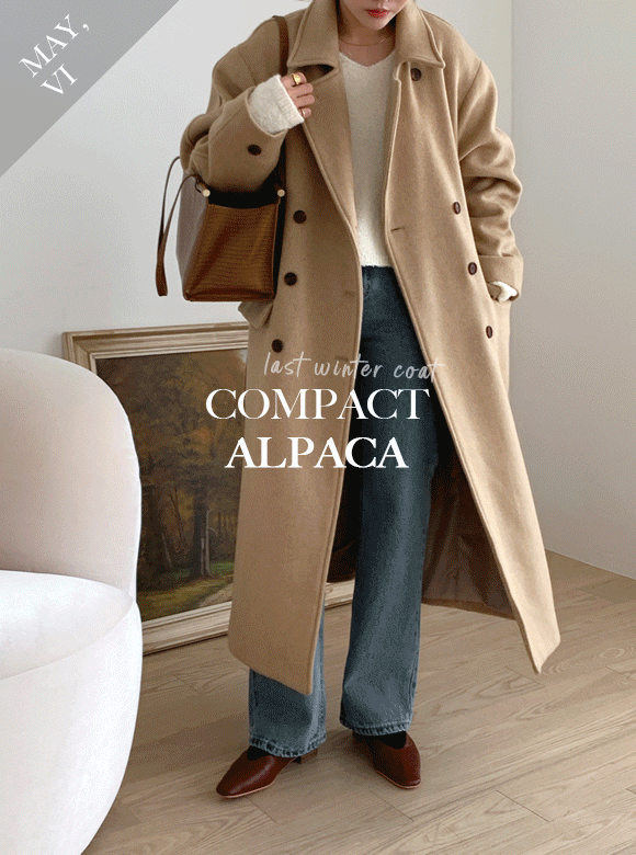 [Mayvi/Premium] compact 알파카 coat (4 color), 알파카 25% 울 45%