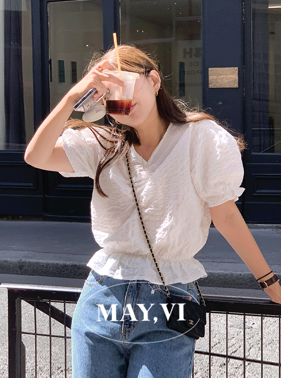 [Mayvi] Pownd blouse (4 color)
