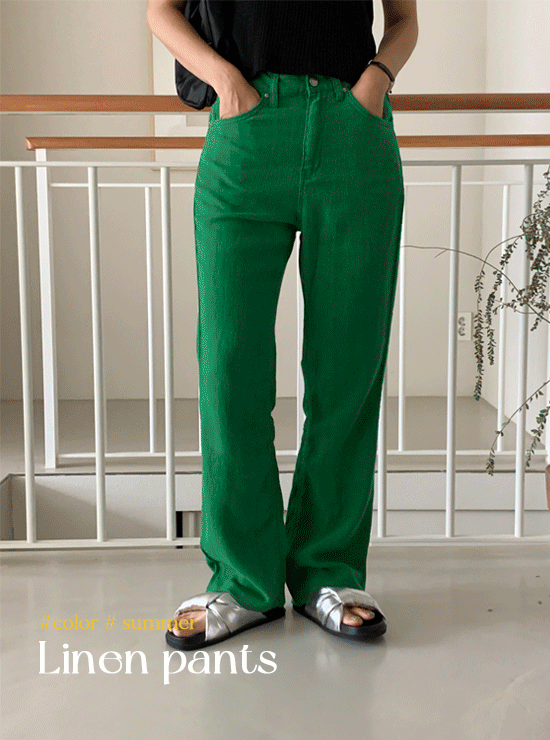 베리디 린넨 pants (4 color), 린넨 100%