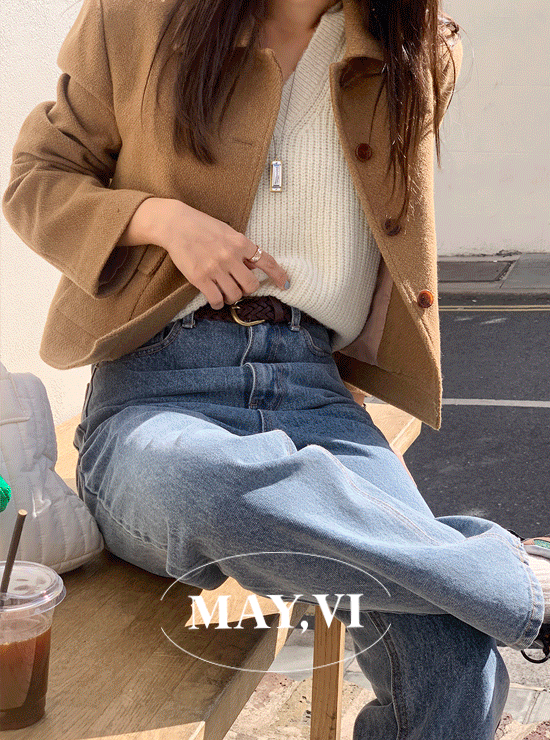 [Mayvi/ limited] Pie wool jacket, 울 80%, 에스터 10%