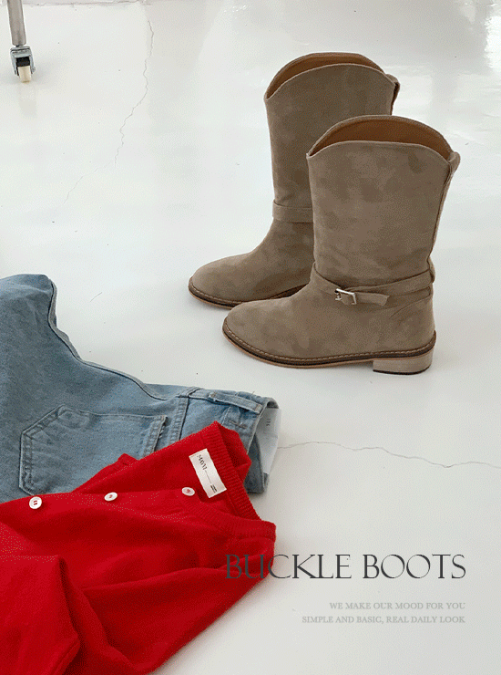 웨이드 버클 boots (2 color)
